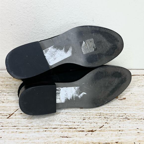 Micheal Kors Leather Perforated Sunny Flat Ankle Boots Black 5M - Picture 10 of 11